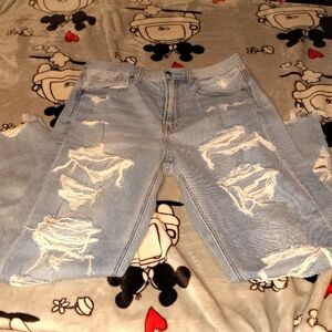 American Eagle Outfitters Light Blue Ripped Jeans